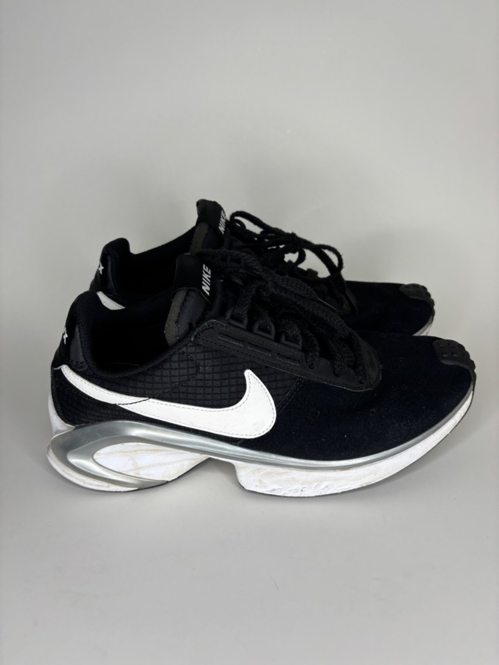 Nike D/MS/X Racer Signal Air React Silver Black Suede Men's Size 8 CQ0205-001